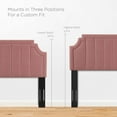 thumbnail image 5 of Modway Alyona Channel Tufted Performance Velvet Twin Headboard in Dusty Rose, 5 of 6