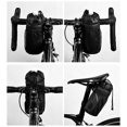 thumbnail image 5 of Bicycle Bag Bike Bottle Holder Handlebar Stem Thermal Bag with Mesh Pocket Coffee Cup Holders Bicycle Handlebar Bag Accessories, 5 of 5
