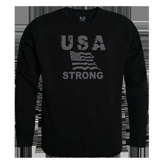 USA Strong 2 Graphic Crewneck Sweatshirt, Black - 2XL
