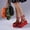 Red, variant on Dresses Platform Sandals for Women, Fashion Tie Rope Ankle Strap Summer Open Toe Beach Roman Shoes Orange 7.5(40)