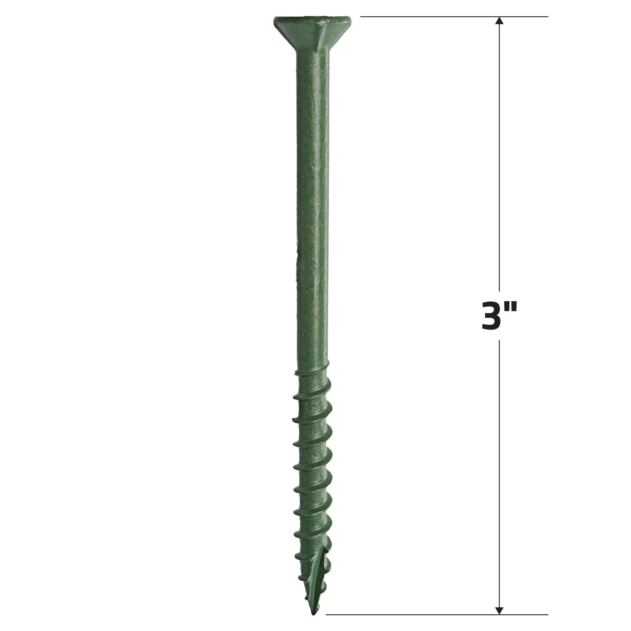 (2 pack) Grip-Rite PrimeGuard Plus #9 x 3 in. Green Wood to Wood Deck Screw 1lb.
