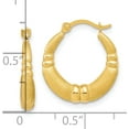 thumbnail image 4 of 10k Yellow Gold Polished and Satin Hoop Earrings - 18.08mm, 4 of 6