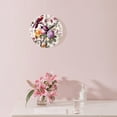 thumbnail image 3 of 14 Inch Wall Clock Battery Operated Silent Clock Decorative for Office, Kitchen, Outdoor, Living Room，Butterfly Bird Flower Floral Print Creative, 3 of 4