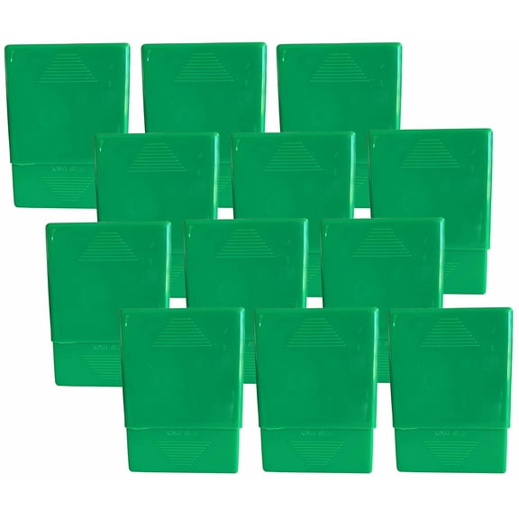 Crush-Proof Plastic 2 Piece Cigarette Case For King & 100s (12, Green)