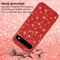 thumbnail image 5 of Compatible with Google Pixel 6A Case Glitter Shockproof,Google Pixel 6A Phone Case Bling Sparkly Soft TPU and PC Silicone Shiny Girl Women Thin Protective Cover (Red), 5 of 14