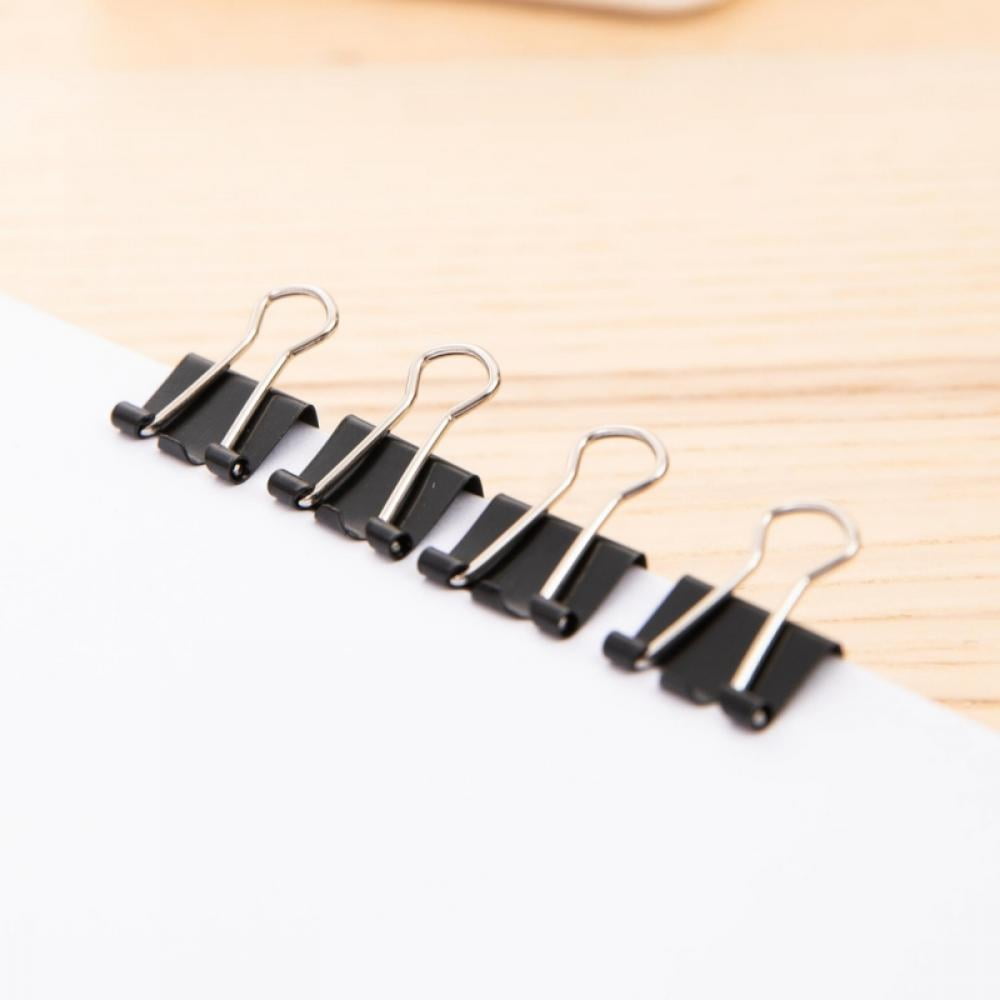Black Long Binder Paper Clip, Medium, clips for paperwork, binder clips