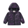 thumbnail image 2 of Tdoqot Toddler Girls Floral Windbreaker with Hood- Casual Long Sleeve Long Sleeve Cute Zip up Kids Fall Jackets Purple Size 3 T, 2 of 9
