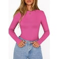 thumbnail image 5 of PRETTYGARDEN Bodysuits for Women Fall Long Sleeve Shirts Slim Fitted Basic Ribbed Layering Tops Fashion Winter Clothing, 5 of 10