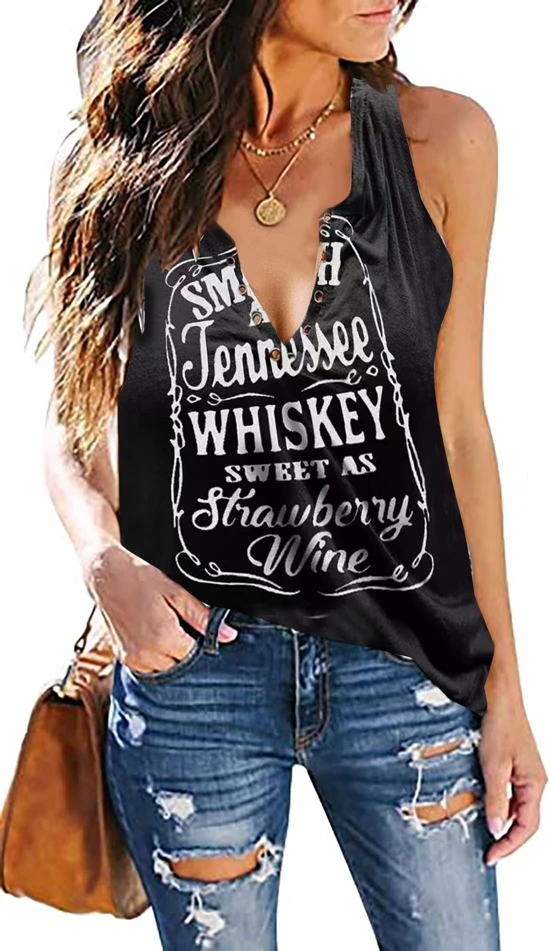WSPLYSPJY Women Smooth As Tennessee Whiskey Sweet As Strawberry Wine ...