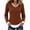 Orange, variant on Tqcoqu Women's Faux Two Piece Ribbed Knit Top,V Neck Long Sleeve Layered Hem Slim Fit Casual Pullover Blouse