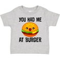 thumbnail image 3 of Inktastic You Had Me at Burger Boys or Girls Toddler T-Shirt, 3 of 5