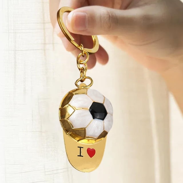 Llavero de fútbol, trofeo, llavero de aficionado, pequeño regalo conmemorativo, llavero de aleación.