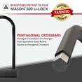 thumbnail image 3 of Candado U para bicicleta Seatylock Mason de alta resistencia antirrobo 30 cm, 3 of 6