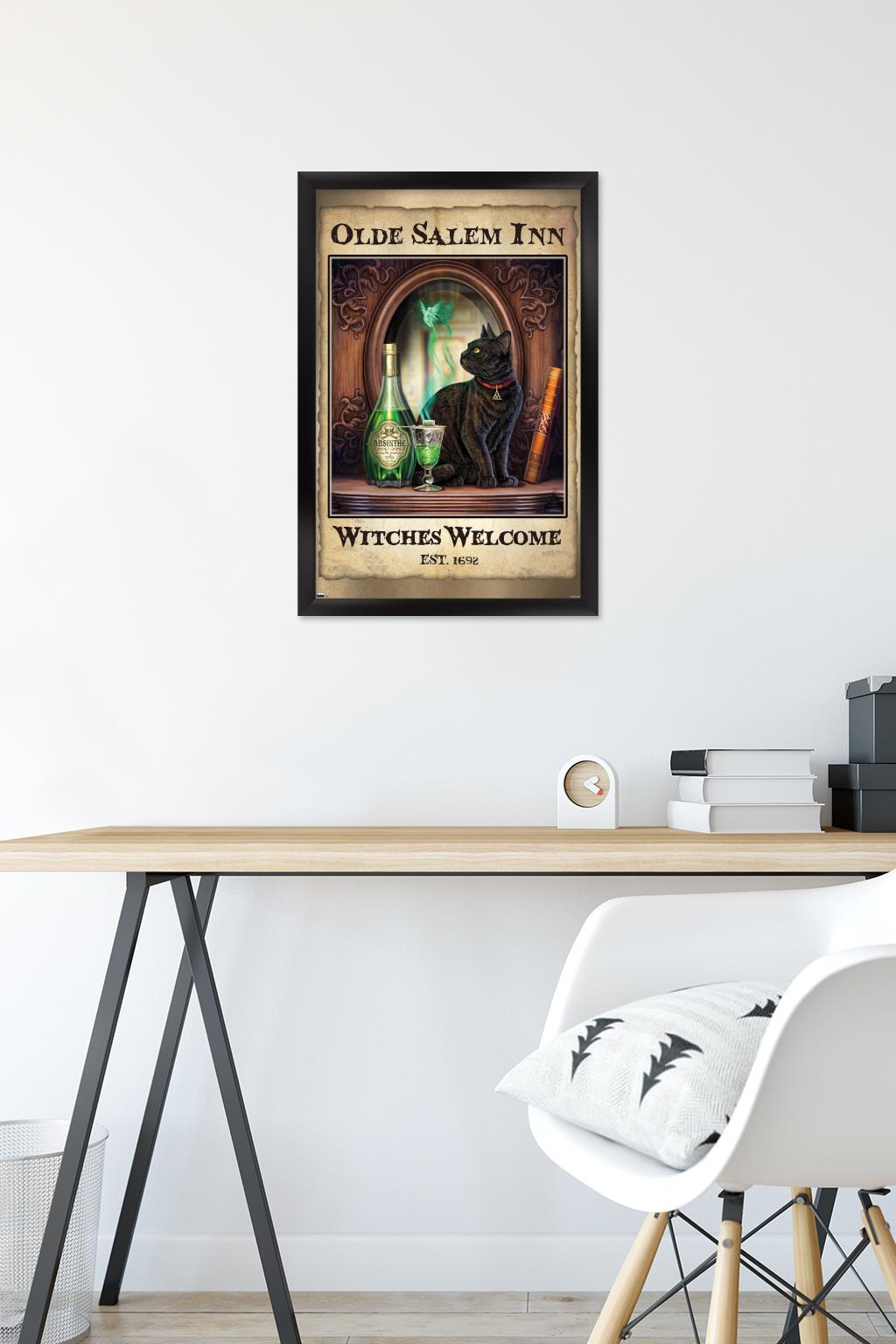 Lisa Parker - Absinthe Witches Welcome Wall Poster, 14.725" x 22.375", Framed