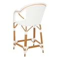 thumbnail image 6 of SAFAVIEH California Outdoor Patio Counter Stool w/ Arm, White, 6 of 11