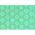 thumbnail image 1 of Ahgly Company Indoor Rectangle Oriental Turquoise Blue Modern Area Rugs, 2' x 5', 1 of 4