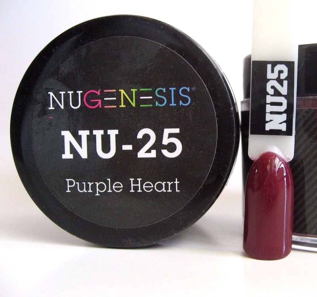 NUGENESIS Nail Color Dip Dipping Powder 1oz/jar - NU25 Purple Heart