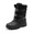 BLACK, variant on DREAM PAIRS Kids Winter Snow Boots Boys & Girls Outdoor Waterproof Mid-Calf Boot Black Size 4