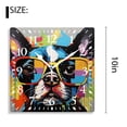 thumbnail image 2 of 10 Inch Wall Clock Battery Operated Silent Clock Decorative for Office, Kitchen, Outdoor, Living Room，Multicolor French Bulldog Sunglasses Elegant, 2 of 4
