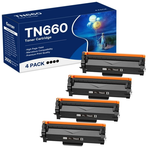 TN660 Toner Cartridge Replacement Compatible for Brother TN 660 TN-660 TN630 High Yield to use with HL-L2380DW HL-L2320D HL-L2340DW DCP-L25