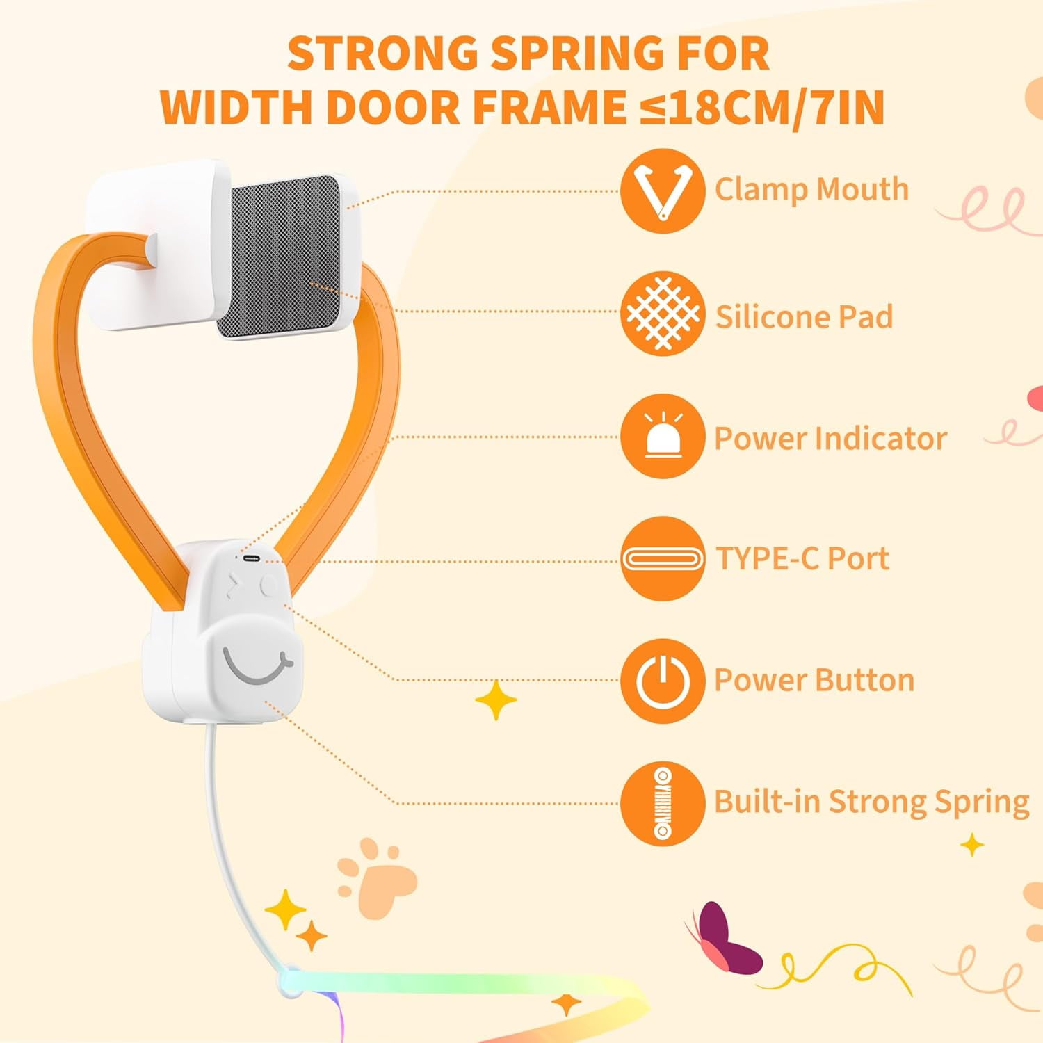 Interactive Cat Toys for Indoor Cats,Automatic Hanging Electric Cat Teaser,USB-Rechargeable,Enrichment Chase,Flying Bird Feather Mouse Wand,Safe Self Play for Bored Multi Cats Households