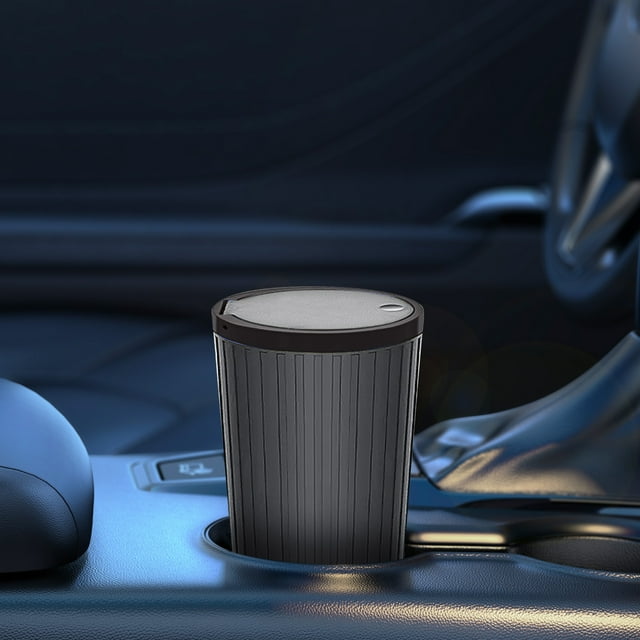 TIMIFIS Portable Trash Can One Click Open Lid Easy to Clean 550ml Small Car Trash Can Mini Storage Box for Car Cup Other Exterior Accessories
