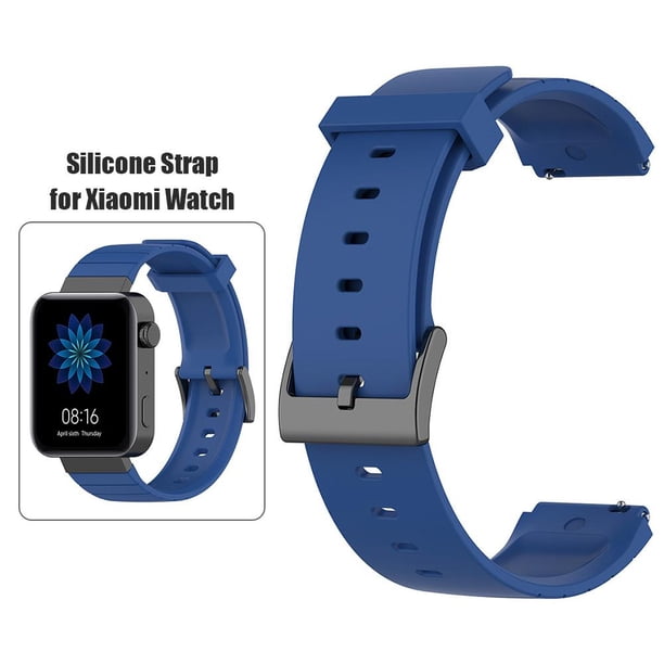 Correa de reloj de silicona de 18 mm Pulsera de reloj inteligente para Xiaomi (azul oscuro) Tmvgtek 3kh4ue4ts8hs0cn1D04