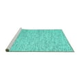 thumbnail image 2 of Ahgly Company Machine Washable Indoor Rectangle Abstract Turquoise Blue Contemporary Area Rugs, 7' x 9', 2 of 4