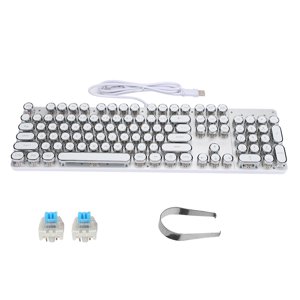 Keyboard, Mechanical Keyboard White Generous Game Keyboard  For Game