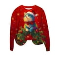 thumbnail image 4 of Craaazy Cozy Sweatshirt for Women Christmas Printed Loose Round Neck Long Sleeve Casual Tops Gifts, 4 of 6