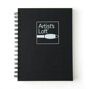Black Wirebound Sketchbook by Artist's Loft - Acid Free and Smudge Resistant - Sketch Pad for Drawing - Sketching - Writing - 1 Pack