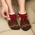 thumbnail image 2 of iHPH7 Slipper Socks Slippers Socks for Women's Ankle Boots Sleep Socks Comfortable Socks for Women Anti Slip Socks for Women Thick Fuzzy Socks Brown One Size, 2 of 7