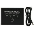 thumbnail image 2 of 1000Mbps Internet Splitter, Ethernet Splitter USB C 1 To 4 Quick Access  for Cat 6 Cat 7 Cat 8 Cables for Routers TV Set Top Boxes, 2 of 7