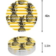 thumbnail image 1 of FMSHPON Pineapple Stripe Set of 6 Round Coaster for Drinks, Absorbent Ceramic Stone Coasters Cup Mat with Cork Base for Home Kitchen Room Coffee Table Bar Decor, 1 of 6