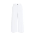thumbnail image 6 of Women Straight Leg Dress Capri Pants High Waisted Business Casual Work Trousers with Pockets White M(M), 6 of 9