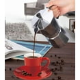 thumbnail image 5 of Bene Casa 9-Piece Red Espresso Demitasse Cup and Saucer Set with Stand, 5 of 7
