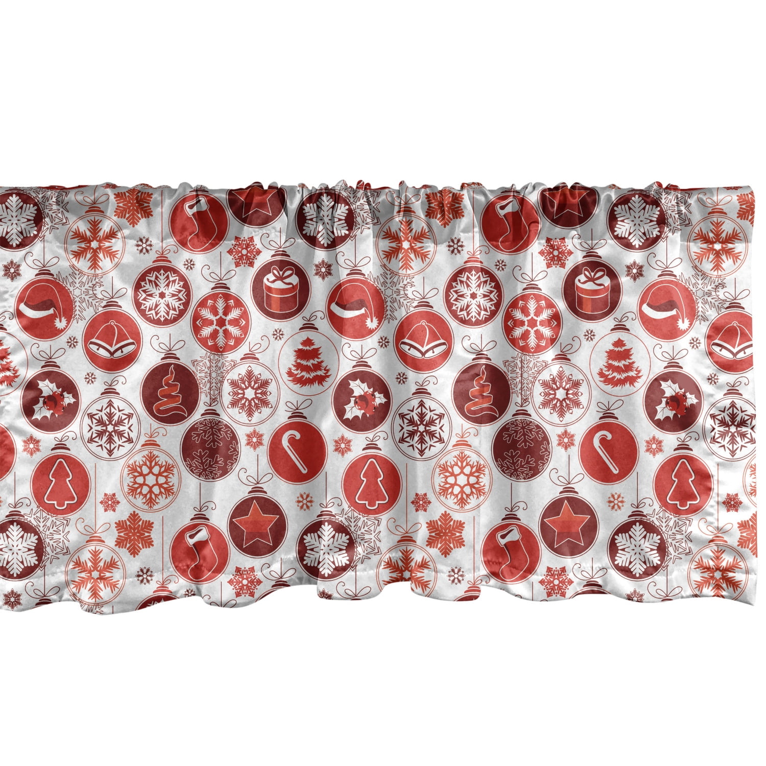 Christmas Window Valance, Classical Themed Old Fashioned Celebration