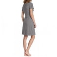 thumbnail image 5 of Frostluinai Womens Maternity Dress Lace Trim Short Sleeve V Neck Nursing Knee Length Dresses Soft Comfy Cotton Pregnancy Clothes Dark Gray M, 5 of 6
