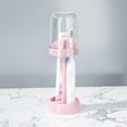 thumbnail image 2 of Wall Mounted Toothbrush Holder Set Punch Free Durable Material Ventilated for Hotel Dormitory Toiletry Use, 2 of 2