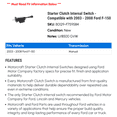 thumbnail image 2 of Starter Clutch Internal Switch - Compatible with 2003 - 2008 Ford F-150 2004 2005 2006 2007, 2 of 2