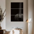 thumbnail image 3 of Elephant Stock Old Acoustic Guitar Wall Art - Vertical Multi Panel Canvas - Living Room Wall Decor - Music Multi Panel - Black And Gray Decor - 42" x 65", 3 of 8