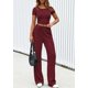 thumbnail image 2 of Conjunto de 2 Piezas para Mujer PRETTYGARDEN Pantalones Anchos de Punto Acanalado XL, 2 of 8