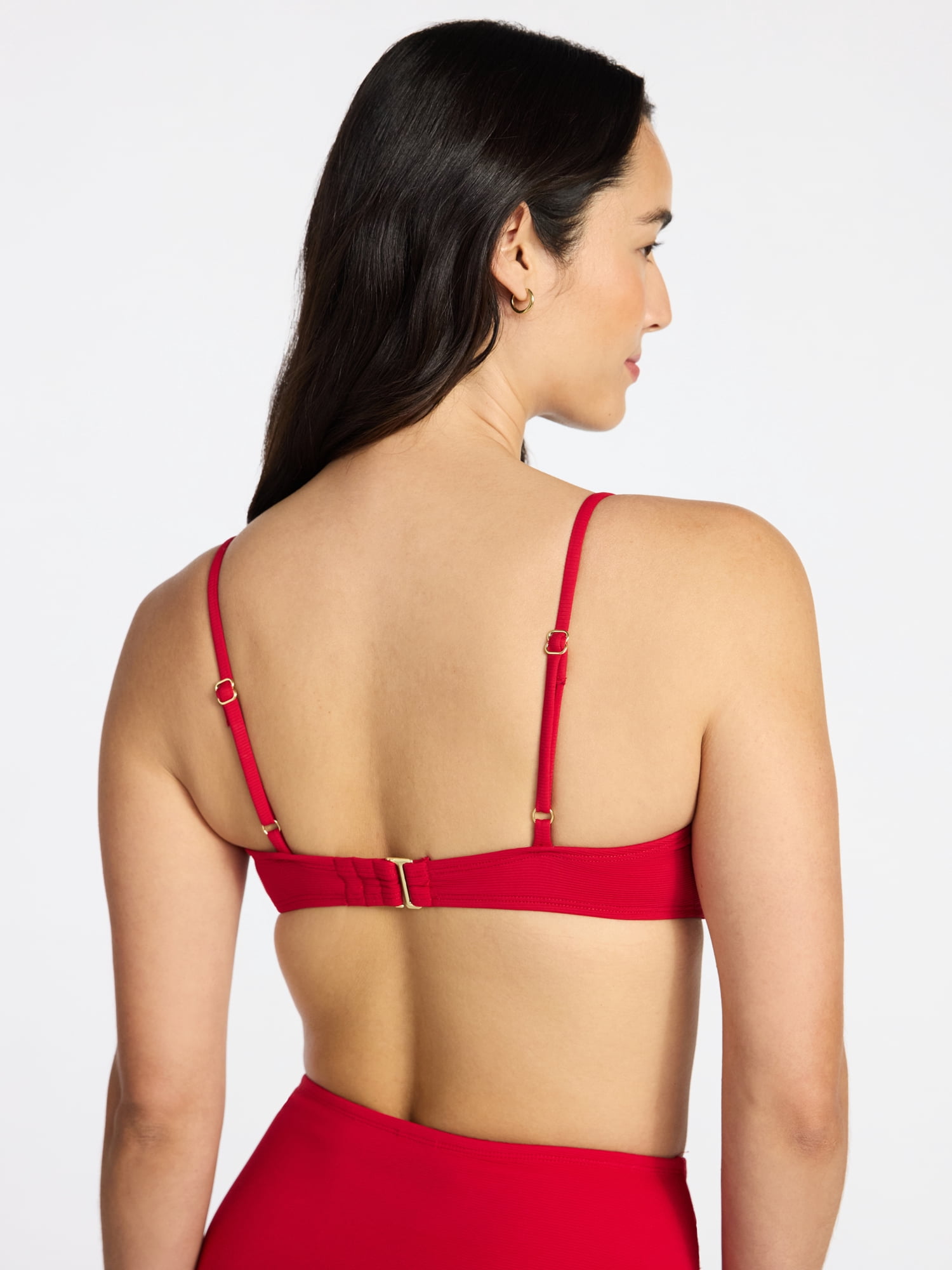 Time and Tru Women's Ribbed Bralette Top, Sizes XS-3X