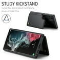 thumbnail image 3 of for Samsung Galaxy S22 Ultra Premium PU Leather Back Case, Multiple Card Slots Design, Double Magnetic Clasp Study Kickstand RFID Blocking Classic Phone Cover for Samsung Galaxy S22 Ultra, Black, 3 of 9