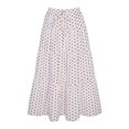 thumbnail image 4 of uvwlwu Women's Polka Dot Maxi Skirt Elastic High Waist Tiered Ruffle Flowy A Line Lightweight Versatile Four Season Casual Vacation Everyday Bottom,XXL, 4 of 5