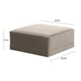 thumbnail image 3 of TOV Furniture Willow Taupe Ottoman, 3 of 4