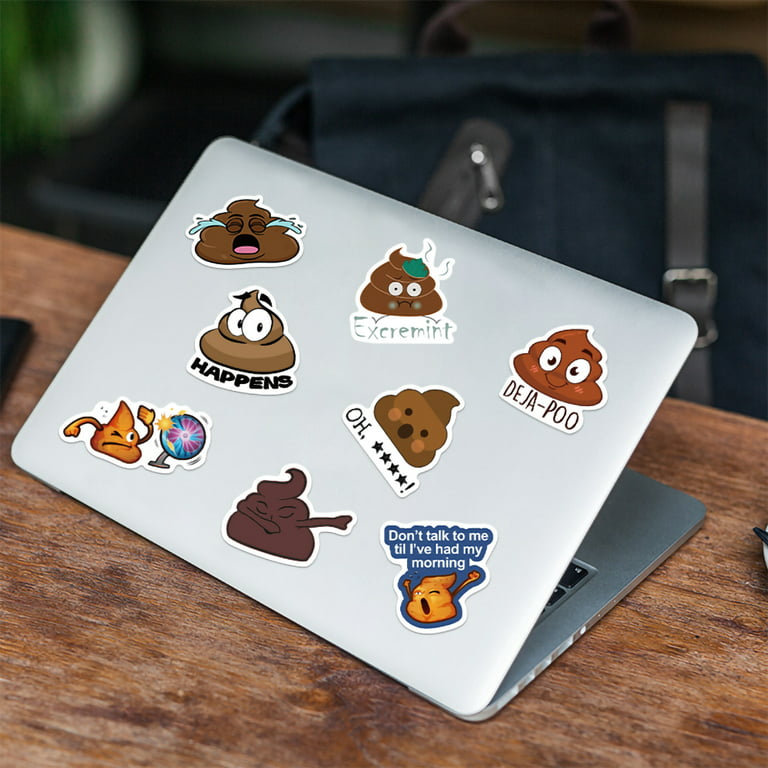 YOKSAS 60Pcs April Fool's Day Prank Poos Poop Stickers for Decorating Water  Bottles Laptops 