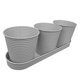 thumbnail image 3 of 1 juego de cubos para flores de hierro galvanizado, jarrón decorativo para jardín., 3 of 5