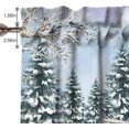 thumbnail image 4 of Christmas Kitchen Curtains Short and Valance Set Winter Blue Gnome Dining Room Fabric Curtain Drapes Xmas Tree Holiday Cafe Curtains Valance for Home Decor, 4 of 5