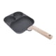 thumbnail image 4 of 3 Section Non-Stick Flat Bottom Egg Pan with Heat Resistant Handle for Steak and Omelette, Plain Black Bottom, 4 of 4